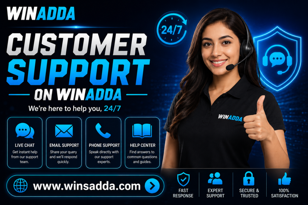 Customer Support on winadda